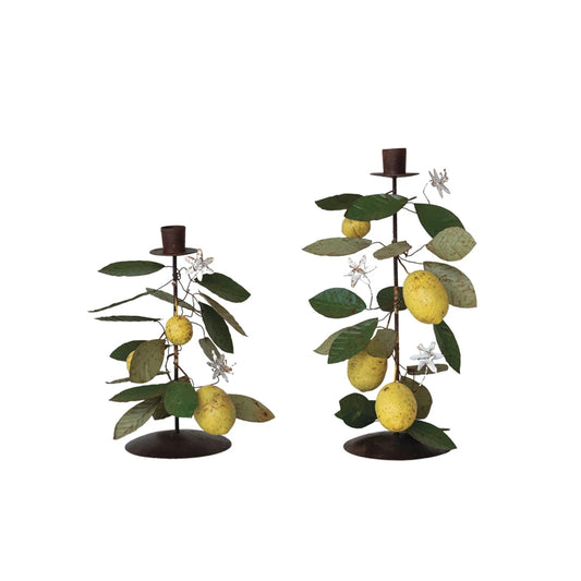 Lemon Taper Holder, set of 2