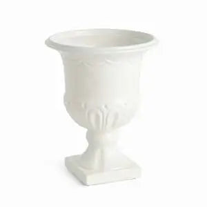 White Pedestal Urn