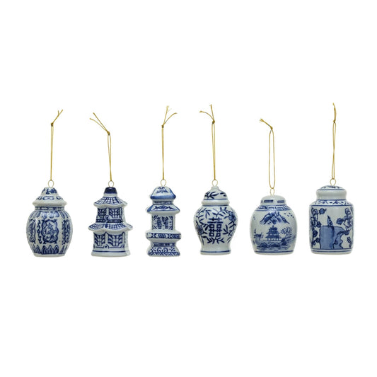 Blue and White Ginger Jar Ornaments