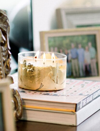 Gold Leaf 3 Wick Candle