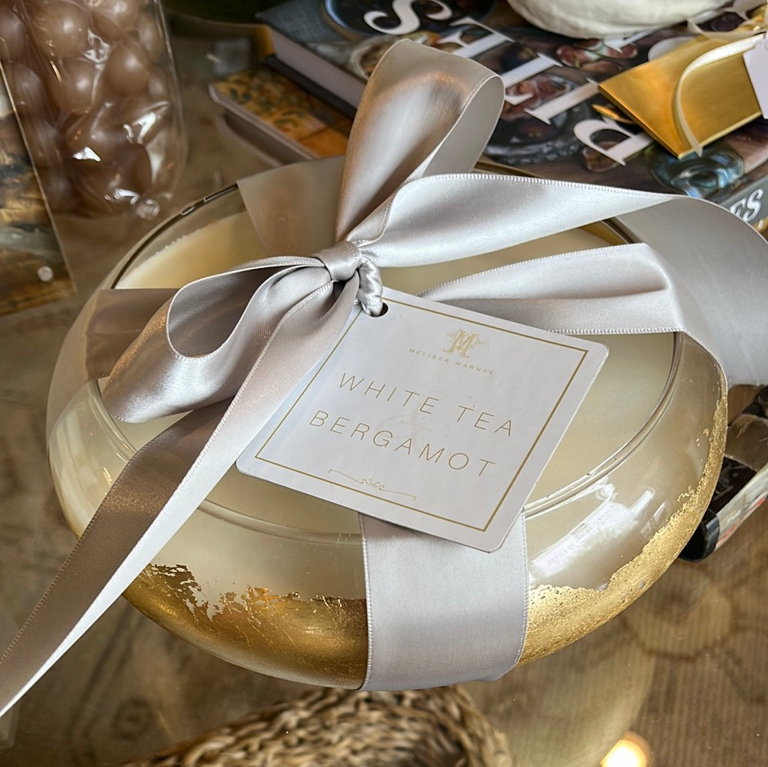 6 Wick Gold Leaf Bowl Candle